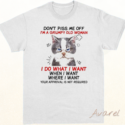 Bequems Casual-T-Shirt mit trendy Brief- und Katze-Design