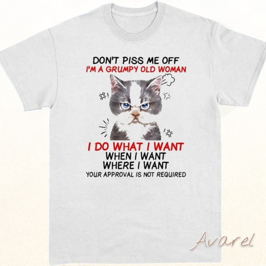 Bequems Casual-T-Shirt mit trendy Brief- und Katze-Design