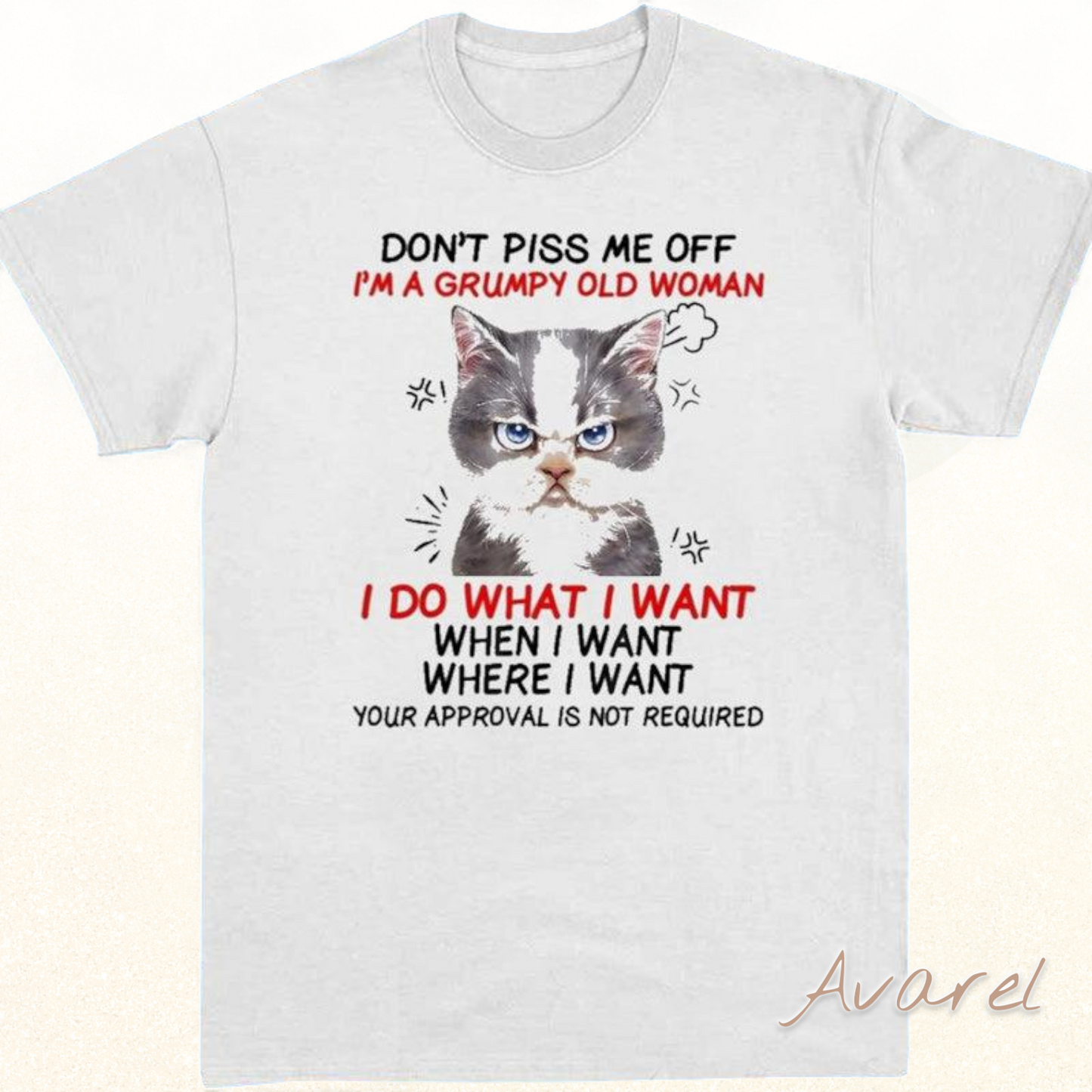 Bequems Casual-T-Shirt mit trendy Brief- und Katze-Design