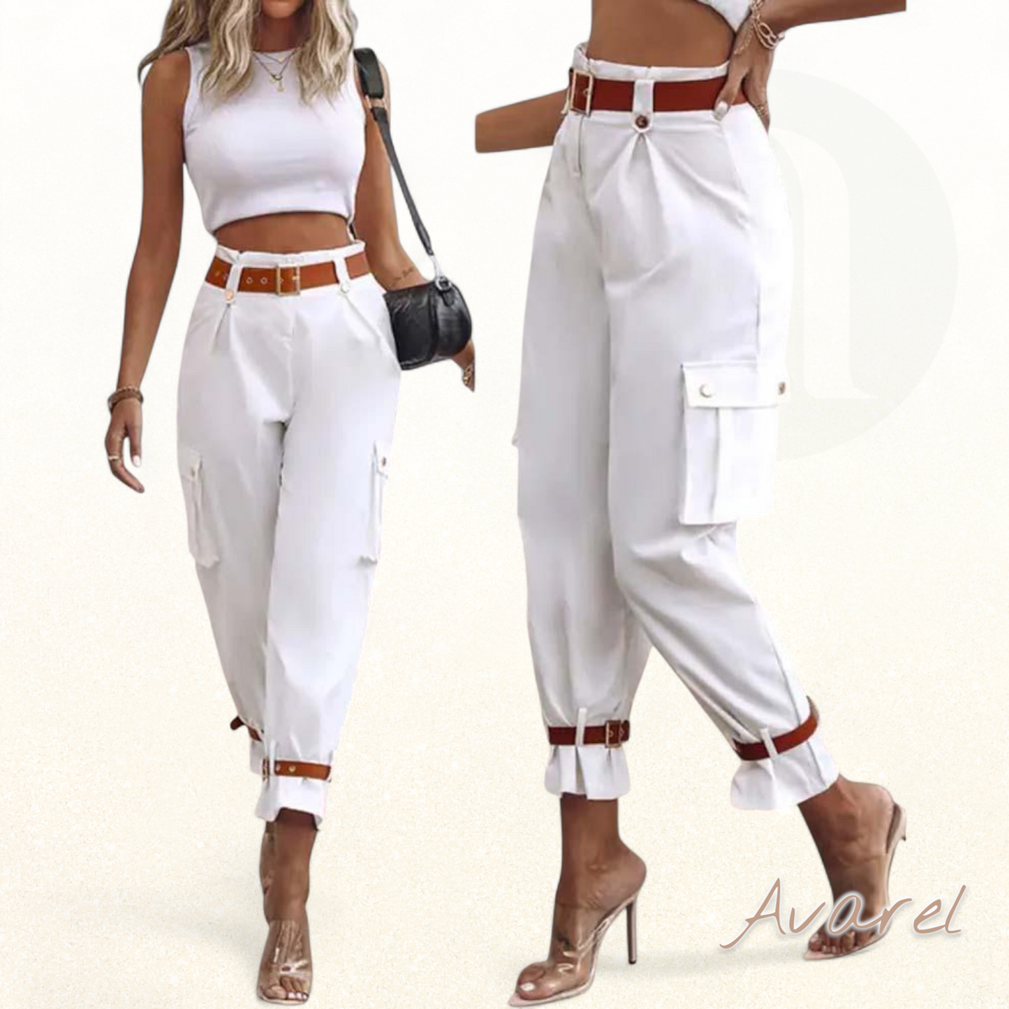 Bequemi Cargohose mit stilvolle einfarbige Taschen