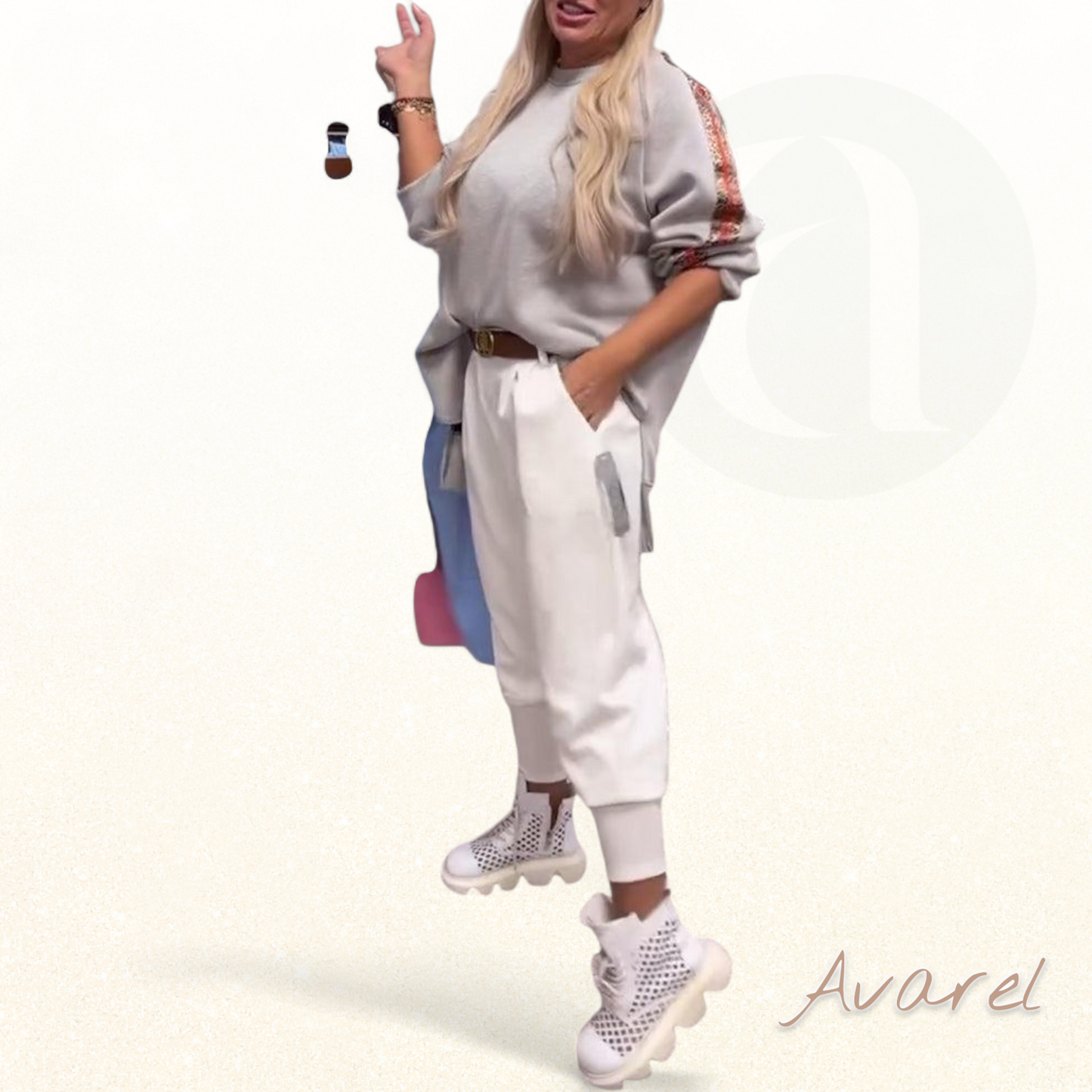 Hose in schlichte Unifarbä für stilvolli Einfachheit