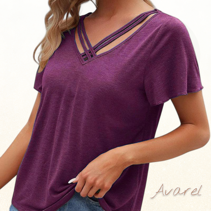 Stylisch-einfarbiges Cut Out T-Shirt für ne trendige Look