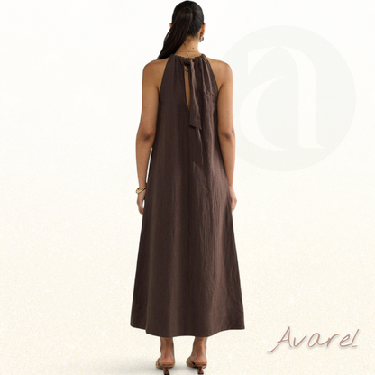 Chices Strandkleid mit Leinengürtel für sommerlichen Stil und glamouröse Eleganz