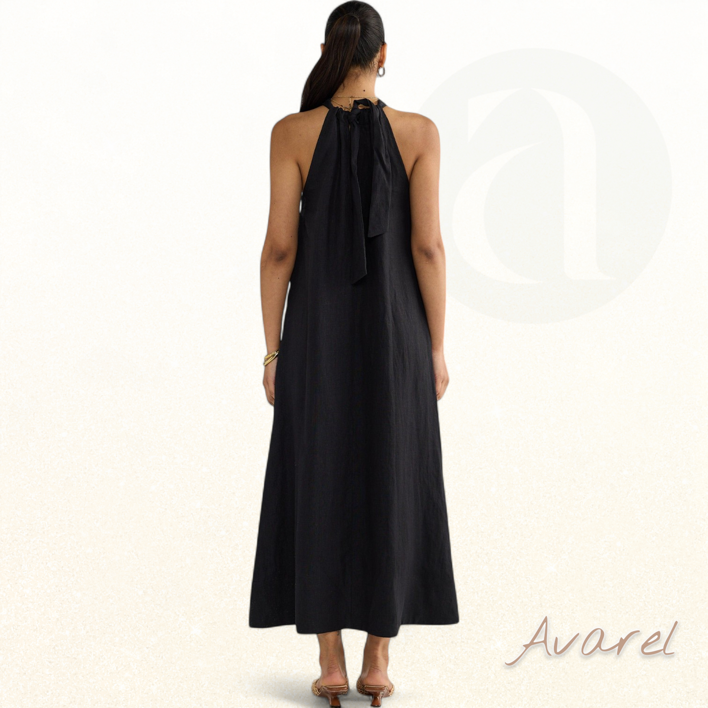 Chices Strandkleid mit Leinengürtel für sommerlichen Stil und glamouröse Eleganz