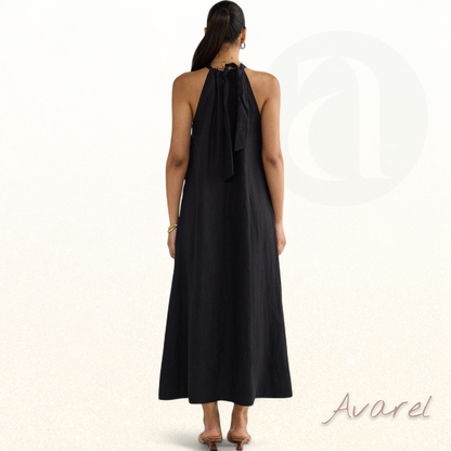 Chices Strandkleid mit Leinengürtel für sommerlichen Stil und glamouröse Eleganz