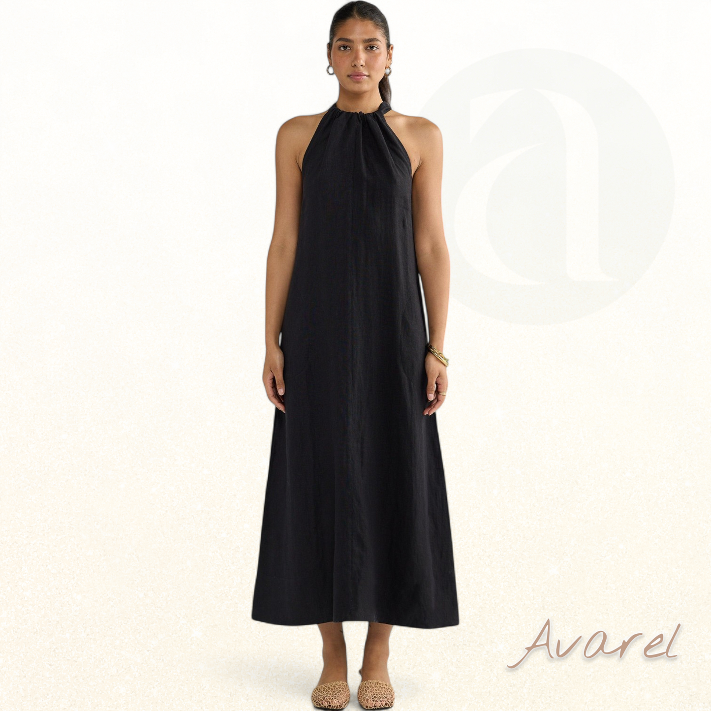 Chices Strandkleid mit Leinengürtel für sommerlichen Stil und glamouröse Eleganz