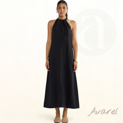 Chices Strandkleid mit Leinengürtel für sommerlichen Stil und glamouröse Eleganz