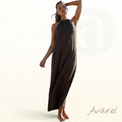 Chices Strandkleid mit Leinengürtel für sommerlichen Stil und glamouröse Eleganz