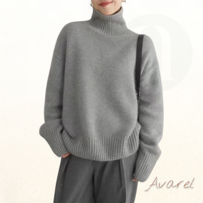 Serenity Damen Hochkragen Strickpulli – Stilvoll und Bequem für Jede Gelegenheit