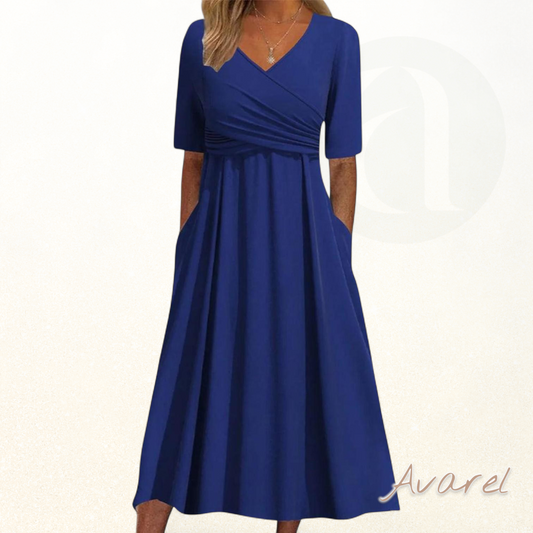 Elegantes Crossing-Midikleid mit stilvollen Jasmin-Details für modebewusste Frauen