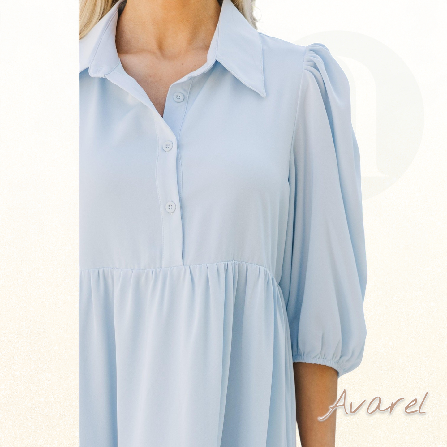 Elegantes blau gestreiftes Midikleid – Perfekt für besondere Anlässe