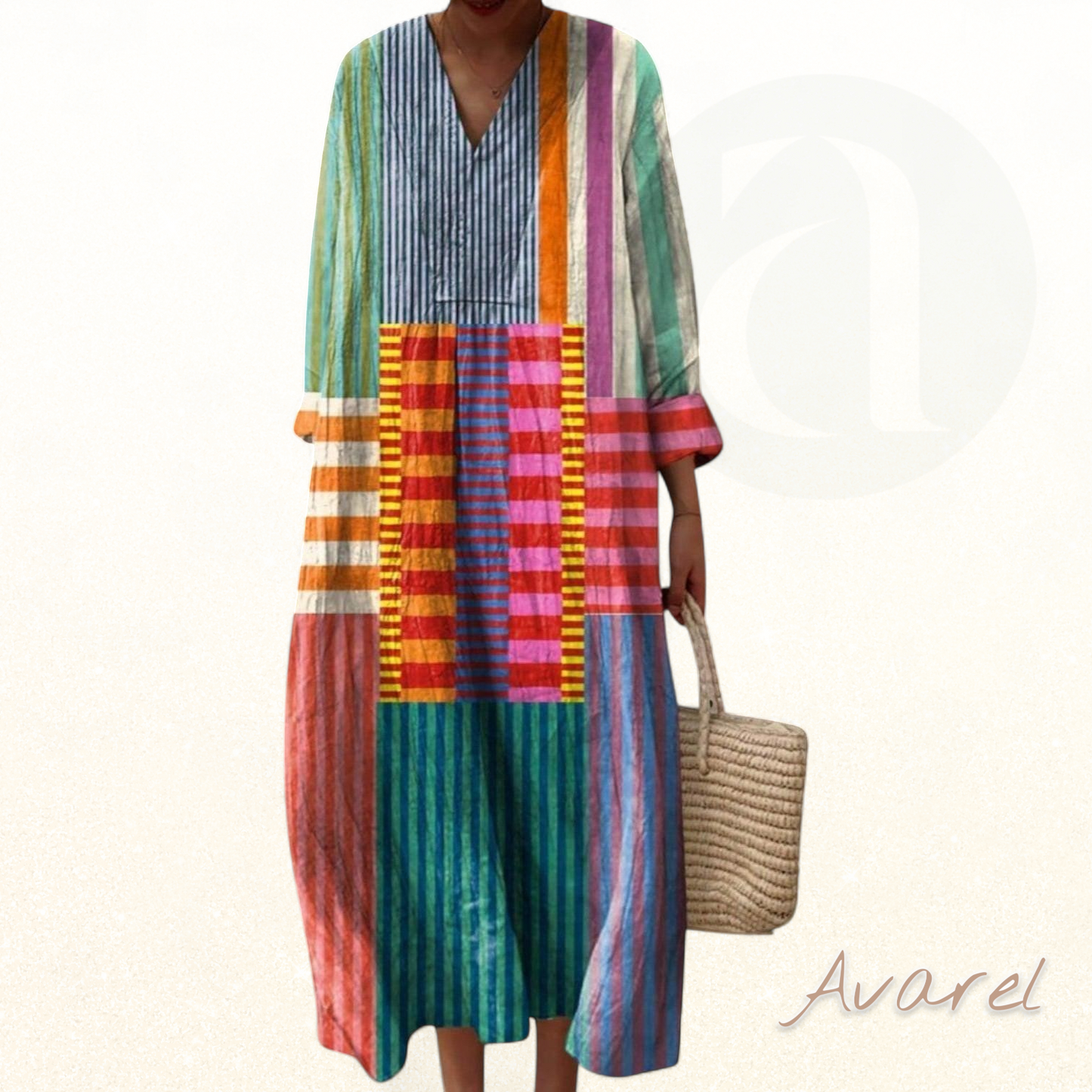 Erhöhen Sie Ihren Stil mit dem Kleid Soleil, einem farbenfrohen und vielseitigen Must-Have für alle Frauen.