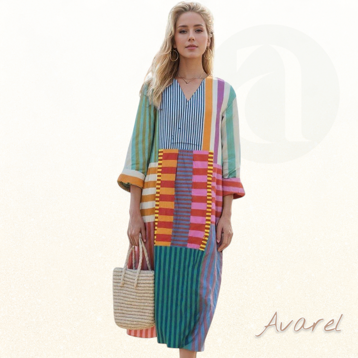 Erhöhen Sie Ihren Stil mit dem Kleid Soleil, einem farbenfrohen und vielseitigen Must-Have für alle Frauen.