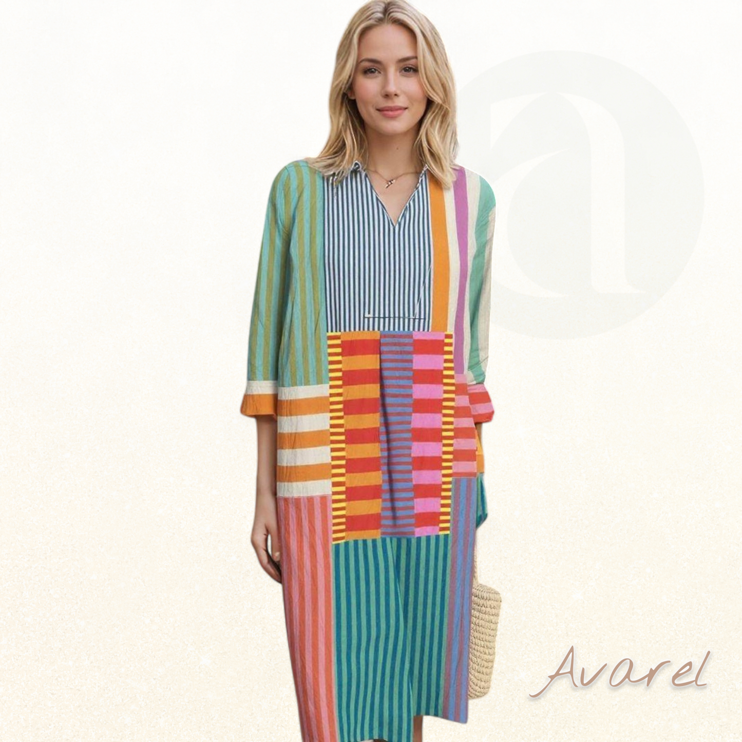 Erhöhen Sie Ihren Stil mit dem Kleid Soleil, einem farbenfrohen und vielseitigen Must-Have für alle Frauen.