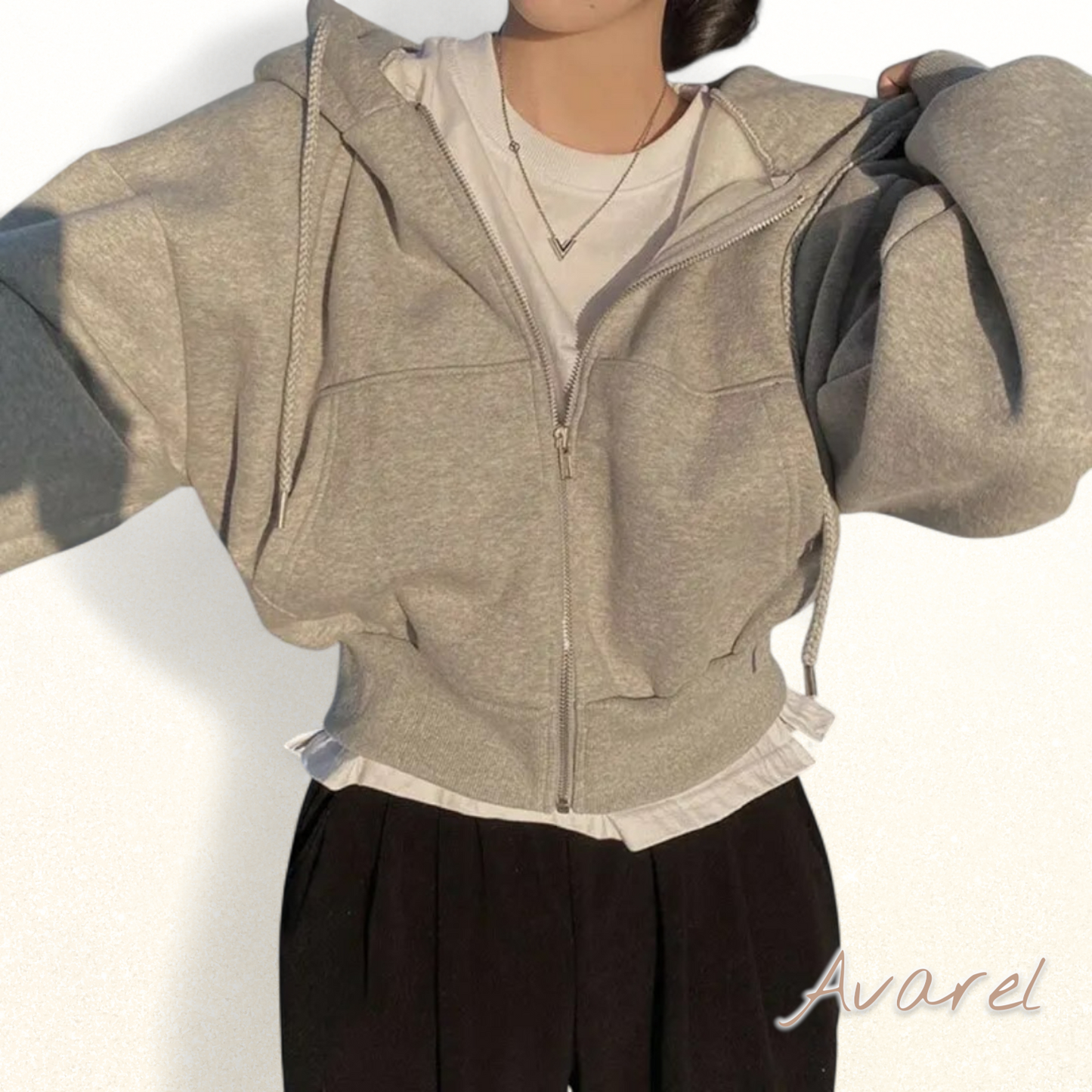 Parkland Damen Kostüm – Wärmendes Sweatshirt mit Hut für kälte Täg