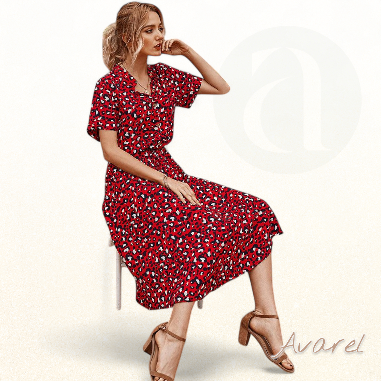 Evelyn | Atemberaubendes gepunktetes Kleid für unvergessliche Events