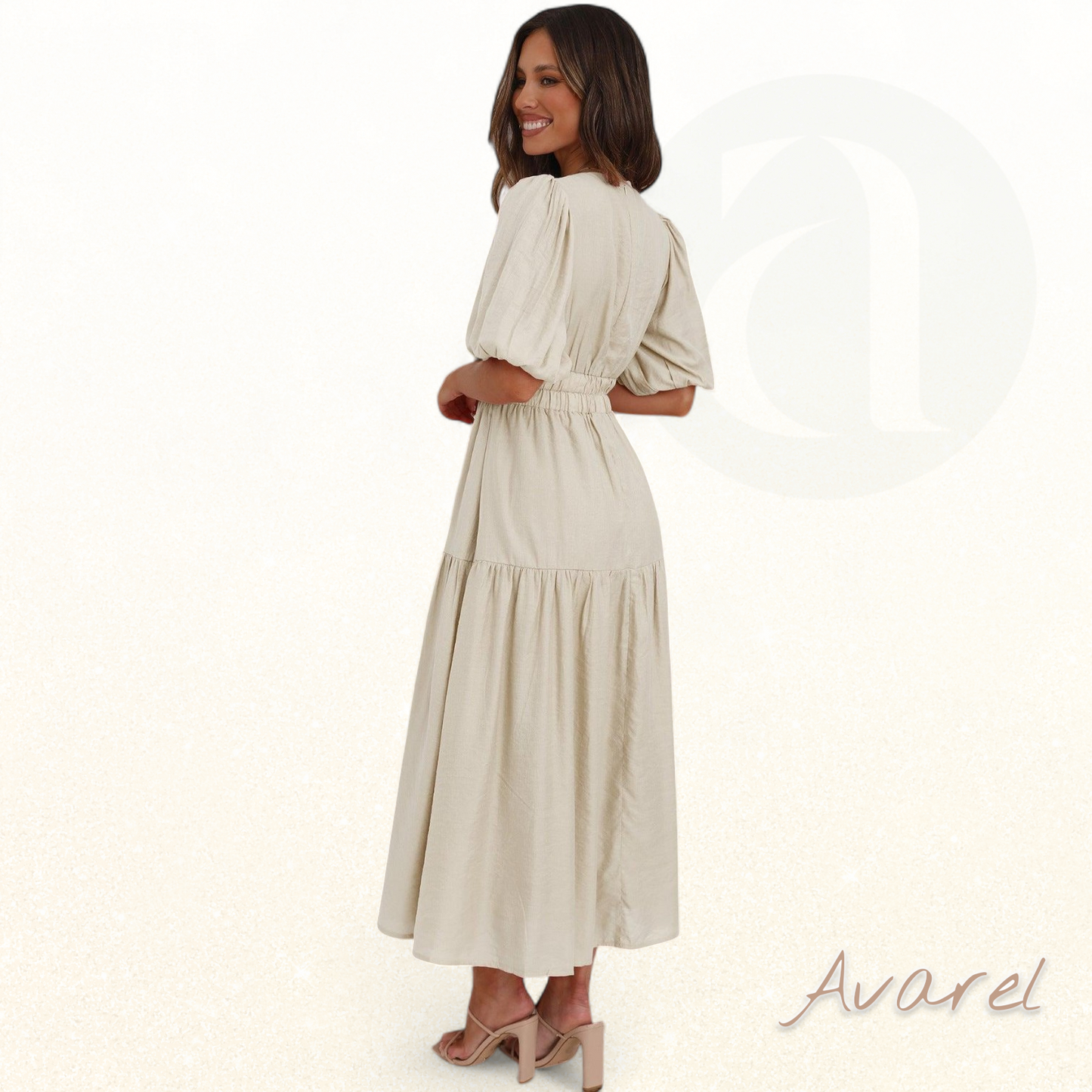 Kari Daman Elegantes Kleid mit V-Ausschnitt – Perfekt für jeden besonderen Anlass