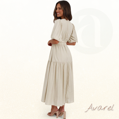 Kari Daman Elegantes Kleid mit V-Ausschnitt – Perfekt für jeden besonderen Anlass