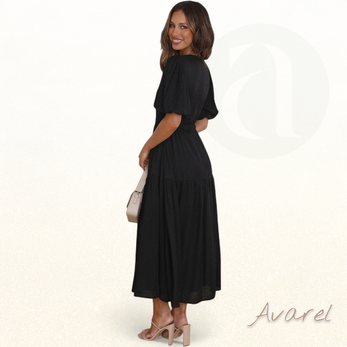 Kari Daman Elegantes Kleid mit V-Ausschnitt – Perfekt für jeden besonderen Anlass