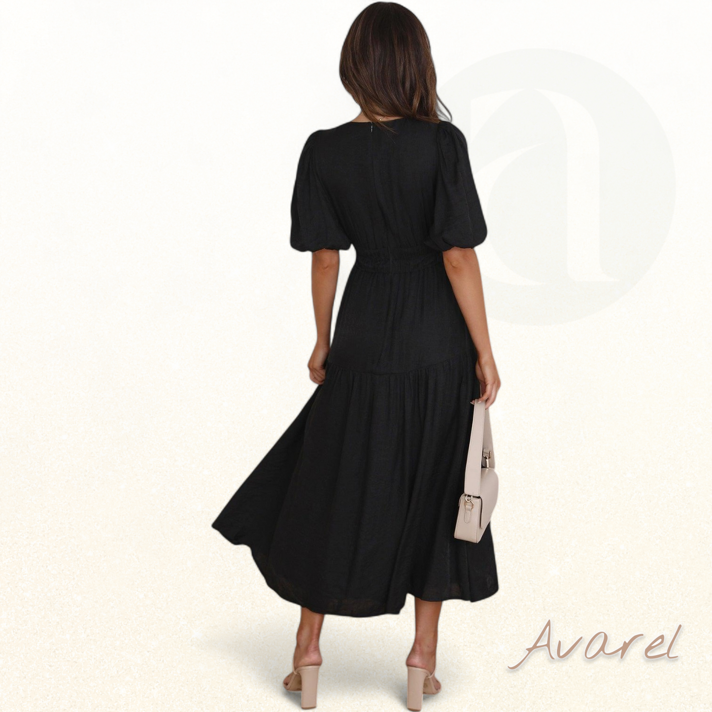 Kari Daman Elegantes Kleid mit V-Ausschnitt – Perfekt für jeden besonderen Anlass