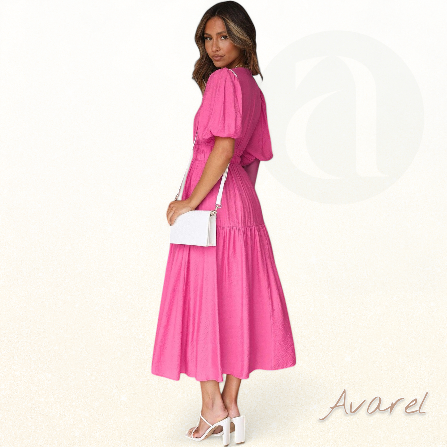 Kari Daman Elegantes Kleid mit V-Ausschnitt – Perfekt für jeden besonderen Anlass