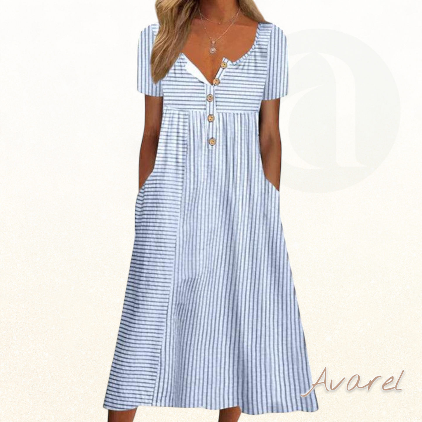 Leichtes Kleid mit Trägern und kurzen Ärmeln für maximalen Komfort