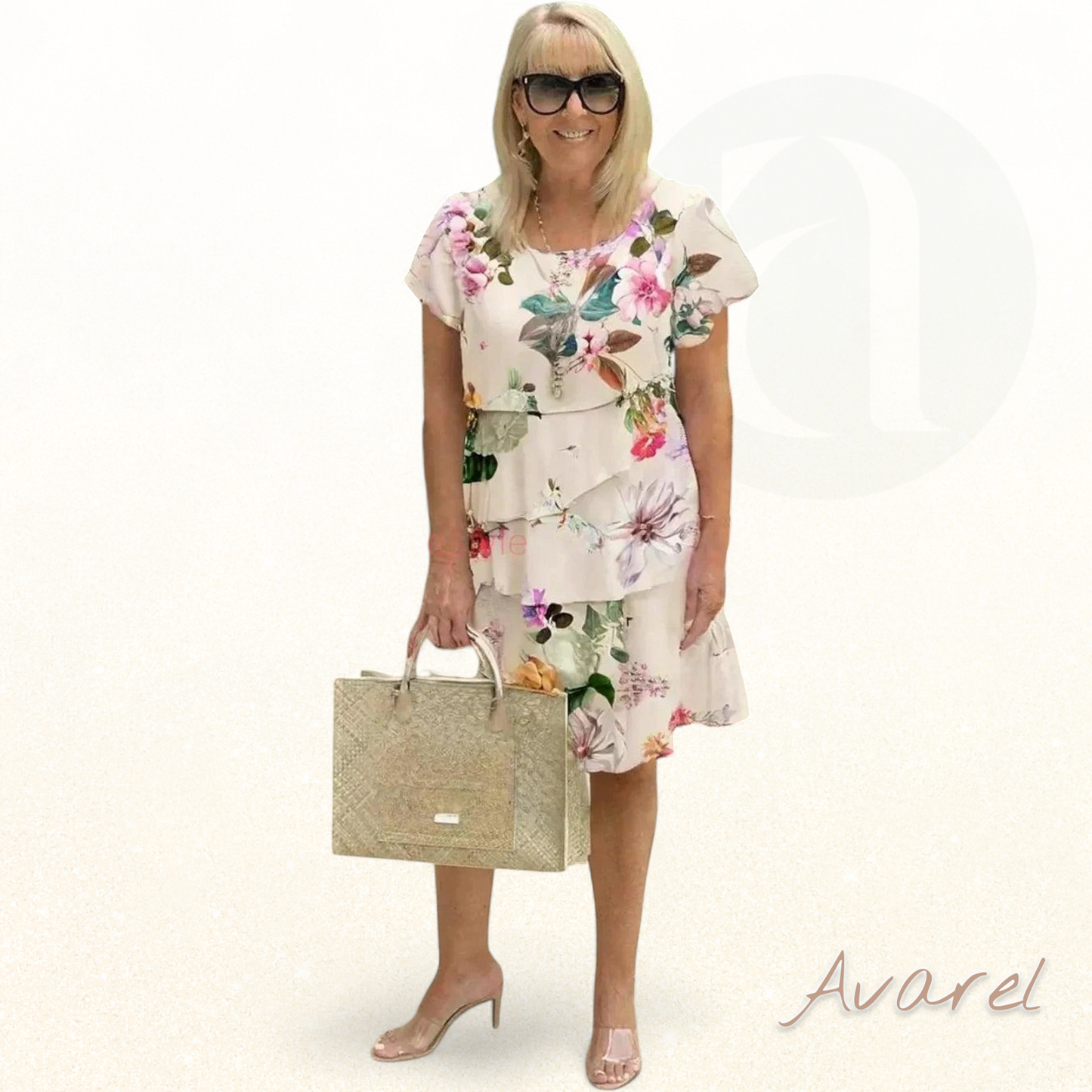 Marvel - Elegantes Blumenkleid mit aufwändigen Verzierungen, atemberaubender Maxilook für perfekte Eleganz