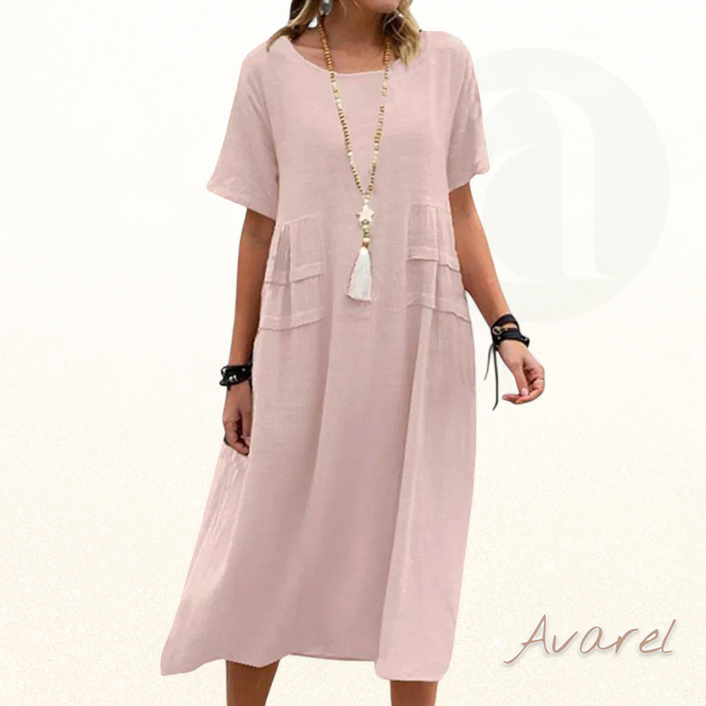 Modische Damenkleider im Casual-Stil mit Kurzarm und Rundhalsausschnitt für einen atemberaubenden Look