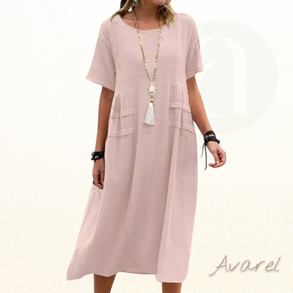 Modische Damenkleider im Casual-Stil mit Kurzarm und Rundhalsausschnitt für einen atemberaubenden Look