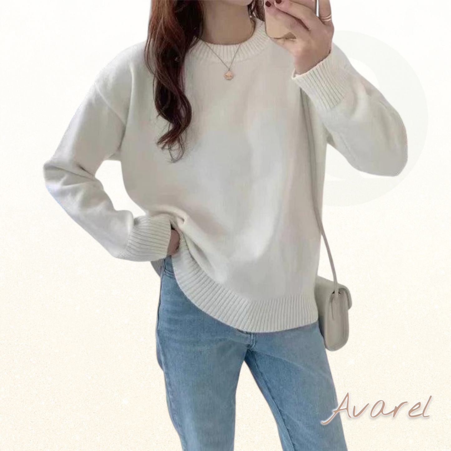 Chic Women- Mirror Lang Plus Size Sweatshirt – Modern Design für Trendsetzend Stil