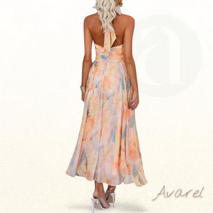 Offene Anise Garden Robe in eleganten und attraktiven Farben mit Aquarell-Effekt