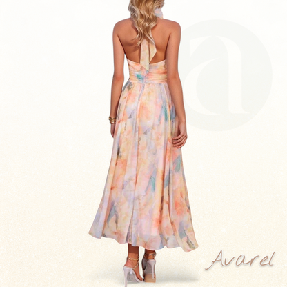 Offene Anise Garden Robe in eleganten und attraktiven Farben mit Aquarell-Effekt