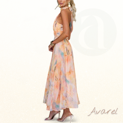 Offene Anise Garden Robe in eleganten und attraktiven Farben mit Aquarell-Effekt