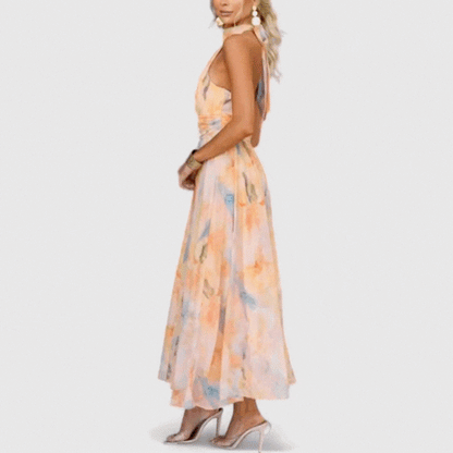 Offene Anise Garden Robe in eleganten und attraktiven Farben mit Aquarell-Effekt