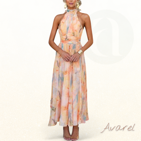 Offene Anise Garden Robe in eleganten und attraktiven Farben mit Aquarell-Effekt