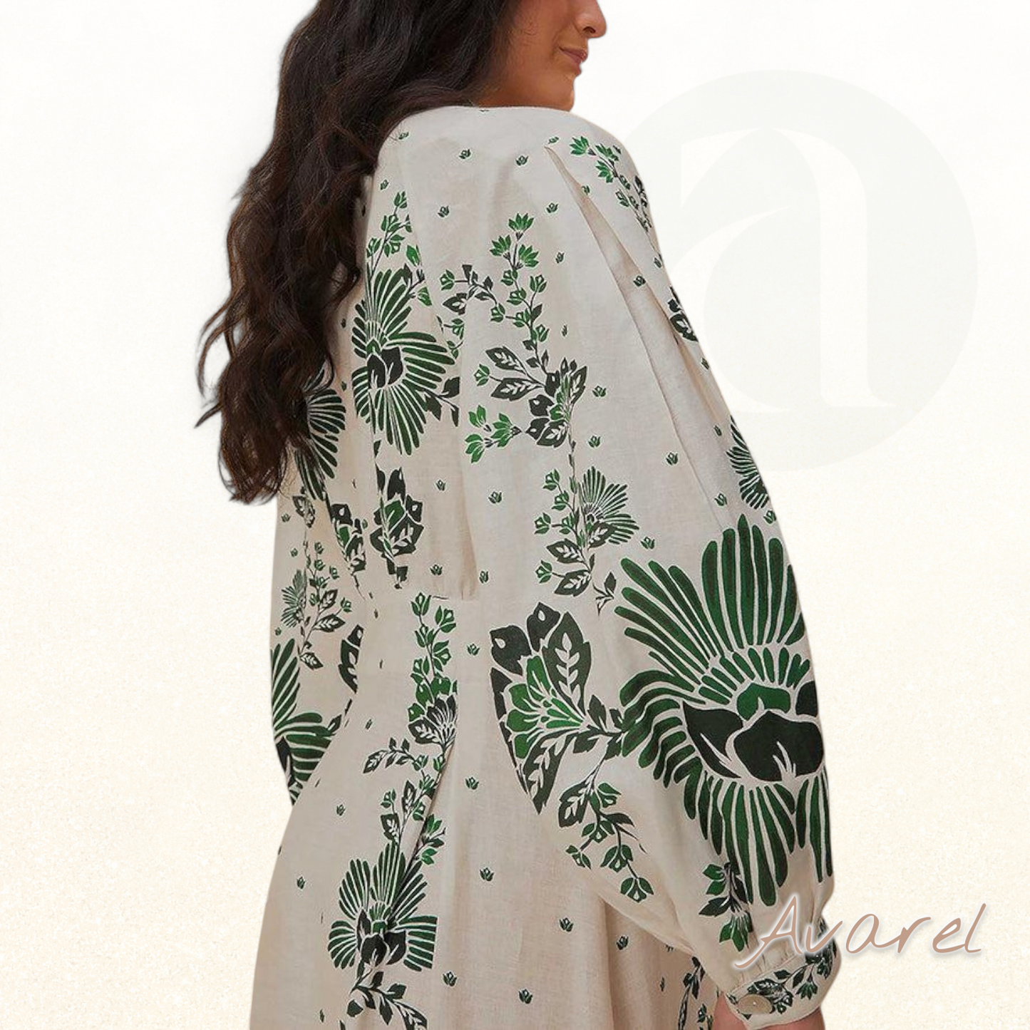 Schickes Maxikleid mit botanischem Muster – Natürlicher und eleganter Look für Ihren perfekten Stil