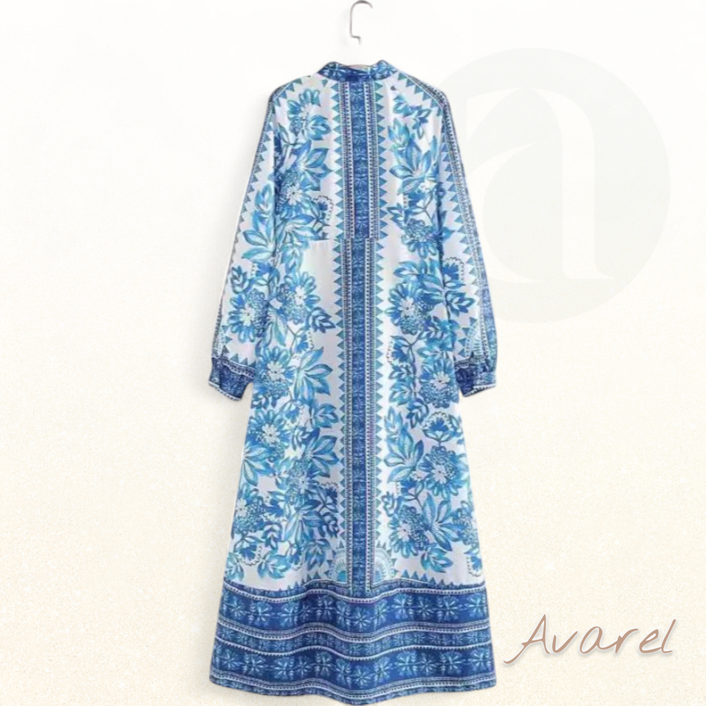 Schickes Maxikleid mit botanischem Muster – Natürlicher und eleganter Look für Ihren perfekten Stil