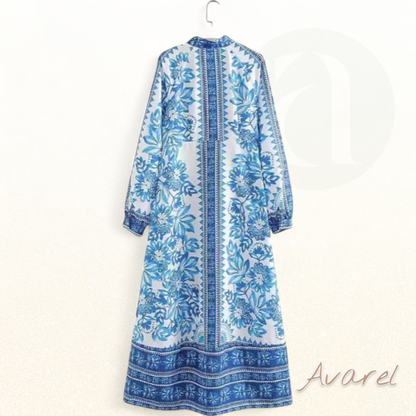 Schickes Maxikleid mit botanischem Muster – Natürlicher und eleganter Look für Ihren perfekten Stil