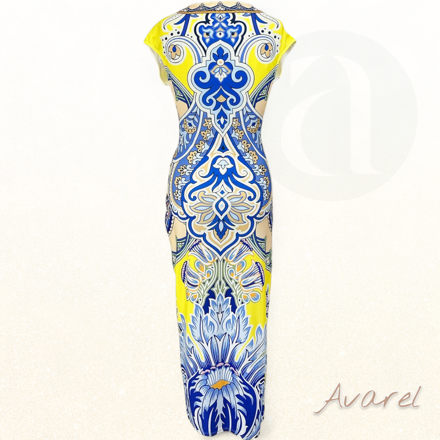 Schickes Midi-Kleid mit V-Ausschnitt und Bindegürtel für einen glamourösen Auftritt