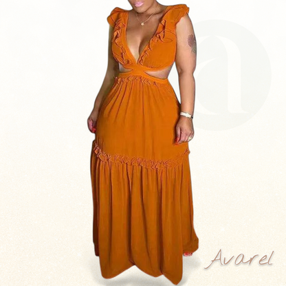 Schickes und elegantes Kleid mit stilvollem V-Ausschnitt für einen verführerischen Look