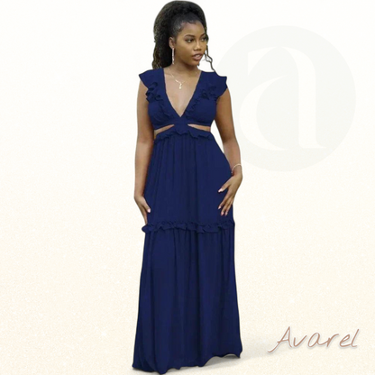 Schickes und elegantes Kleid mit stilvollem V-Ausschnitt für einen verführerischen Look