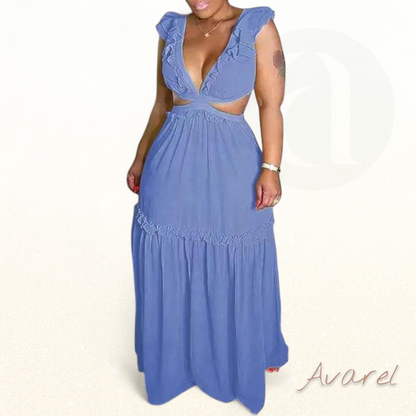 Schickes und elegantes Kleid mit stilvollem V-Ausschnitt für einen verführerischen Look