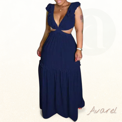 Schickes und elegantes Kleid mit stilvollem V-Ausschnitt für einen verführerischen Look