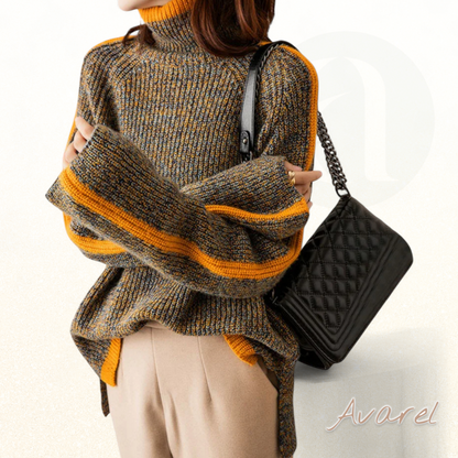 Damen-Jacke us Strick mit Brustkrage, elegant und warm für dr Winter