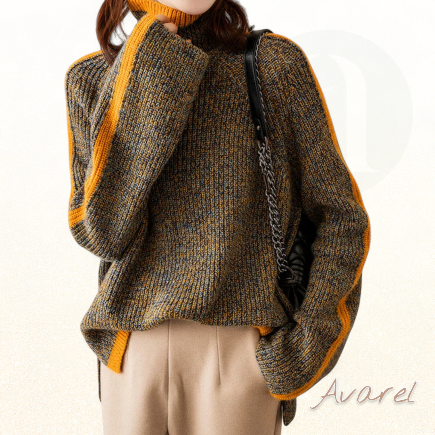 Damen-Jacke us Strick mit Brustkrage, elegant und warm für dr Winter