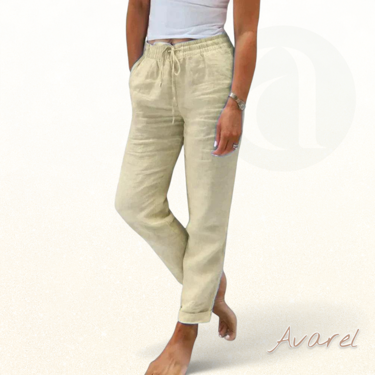 Lässigi, komfortabli Leinen-Casualhose, perfekt für täglich Gebrauch