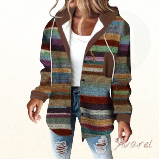 Chic Damen-Wärme-Cardigan mit Kapuze, verstellbarem Korsett und Knöpfen – Perfekt für gemütliche Wintertage