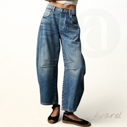 Dame Jeans im Trend mit mittelhoher Taille – modernes Design und unvergleichlicher Komfort für dini Alltag