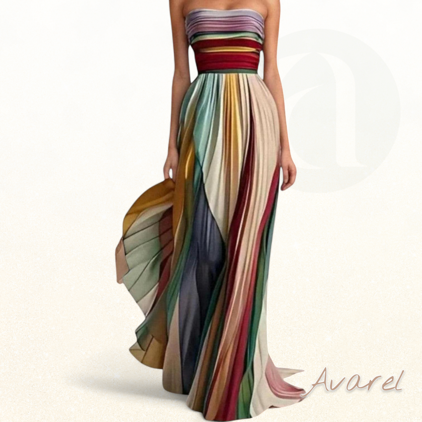 Vera Kleid mit buntem Bogen-Design und elegantem Stil für einen perfekten Look