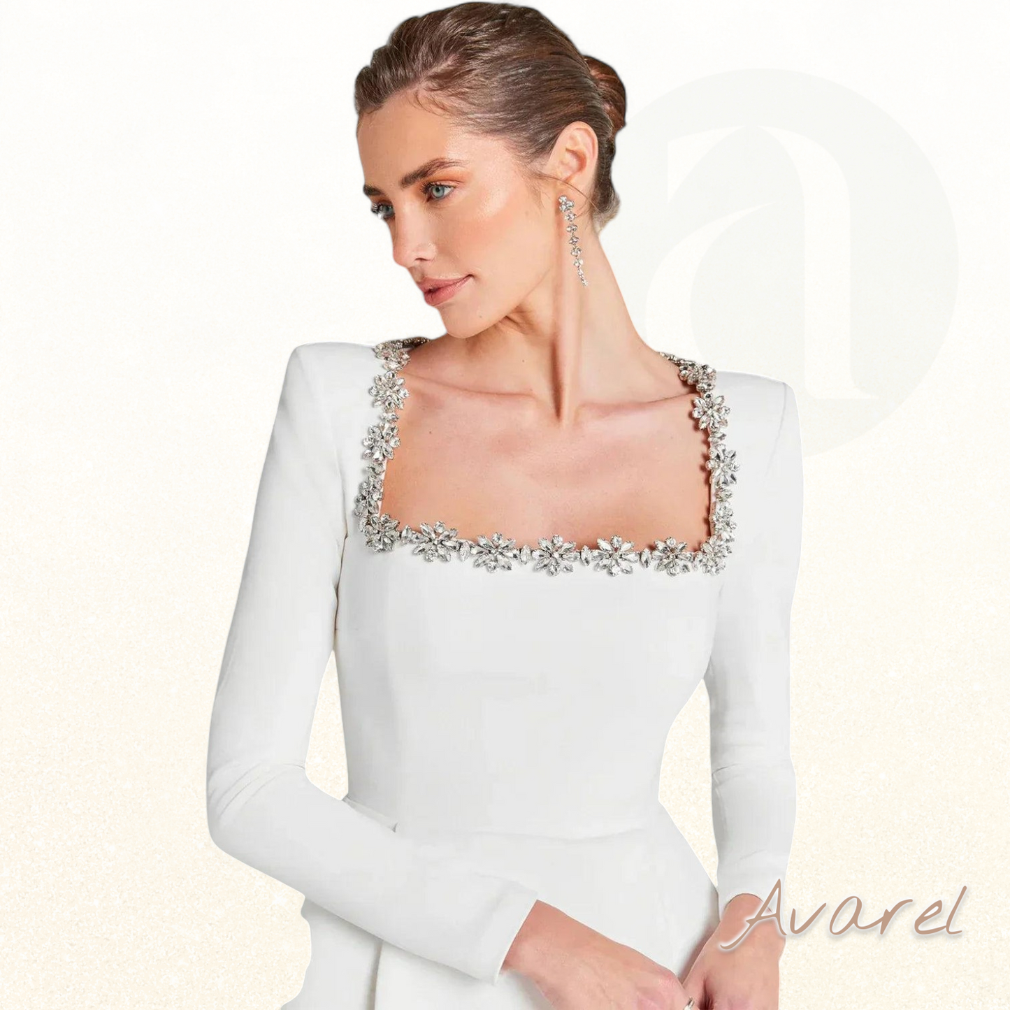 Wahrer Bund eleganter weißer Blumen mit Admiral-Kleid und funkelnden Edelsteinen für Ihr unvergessliches Ereignis